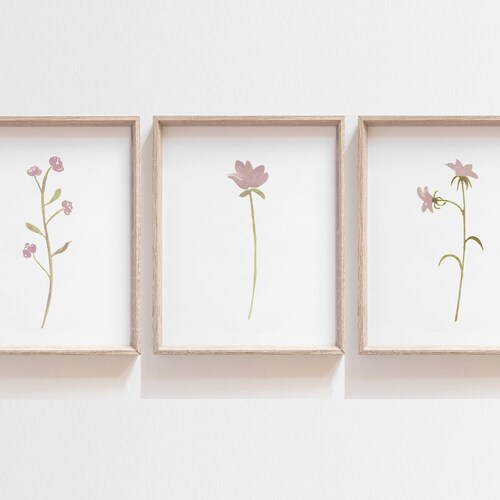 Baby Girl Nursery Wall Decor Floral Nursery Print Floral Etsy
