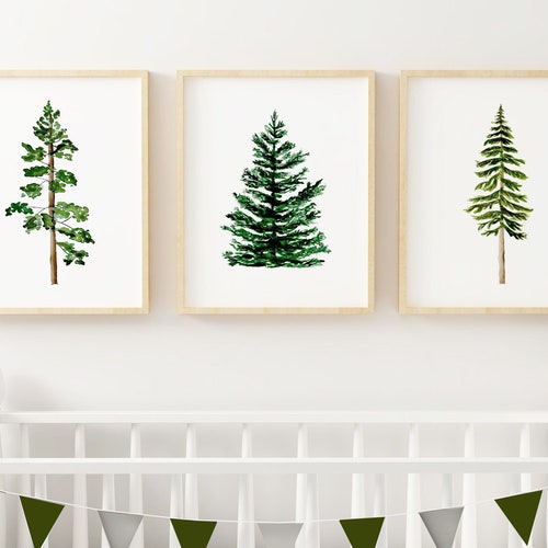 Baby Boy Nursery Wall Decor Woodland Nursery Art Prints Etsy