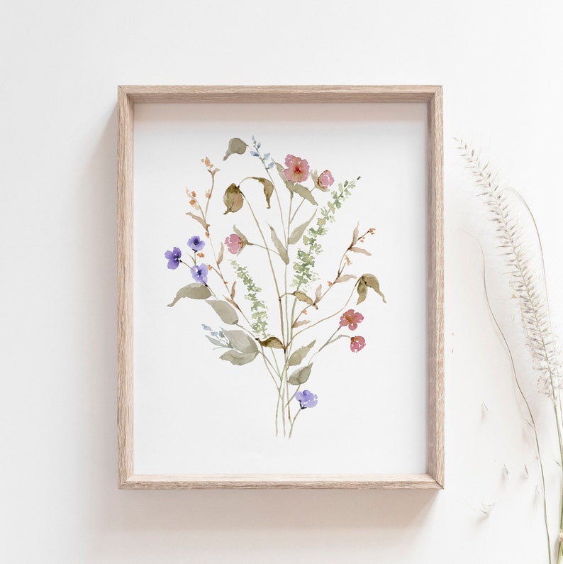 Baby Girl Nursery Wall Decor - Floral Nursery Name Print - Floral Wall ...