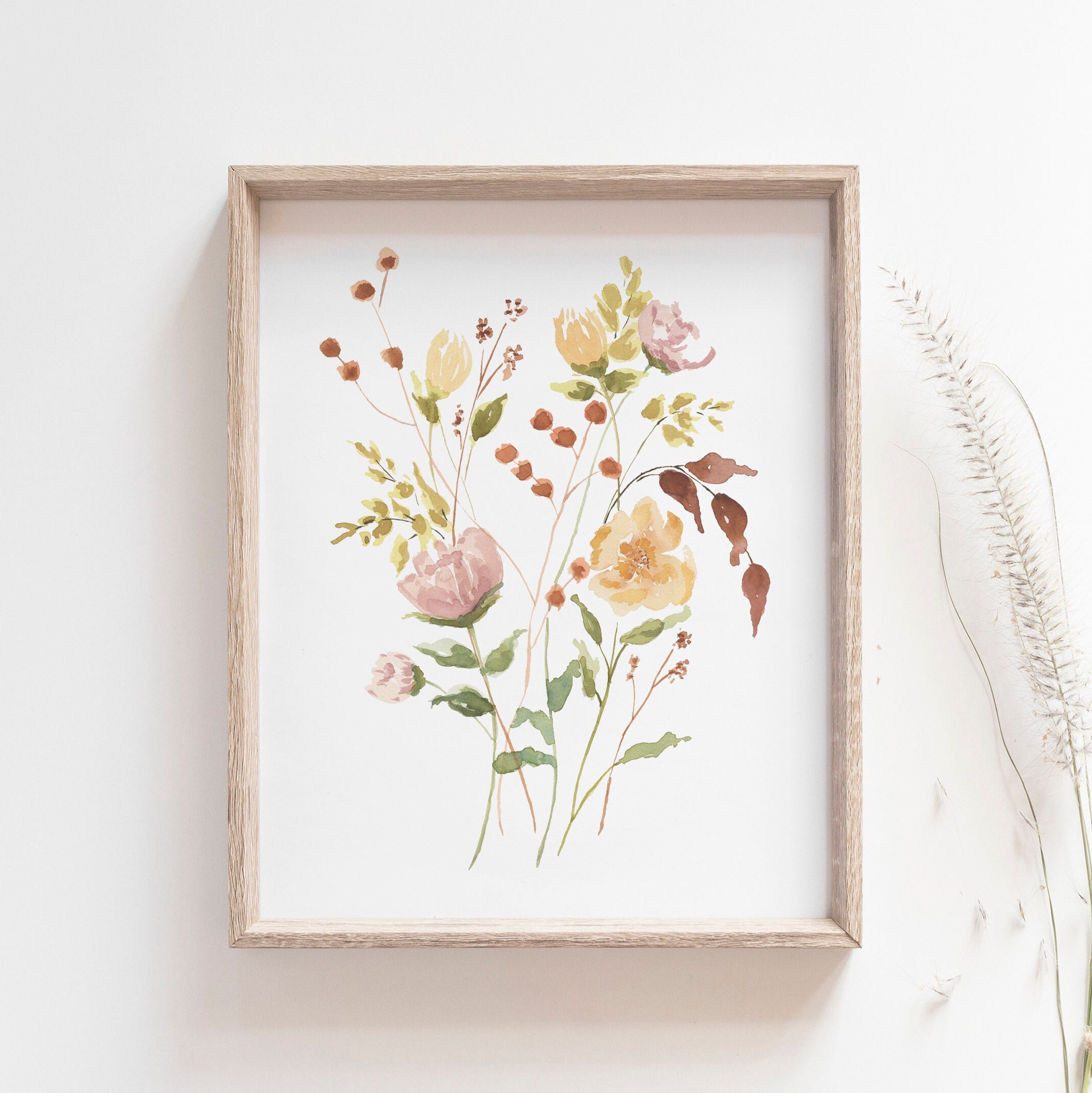Baby Girl Nursery Wall Decor Floral Nursery Print Floral - Etsy