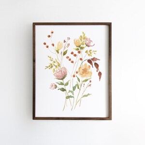 Wildflower Nursery Decor - Baby Girl Nursery Art Print - Flower Painting for Nursery -Nursery Wall Art - Watercolor Nursery Girl