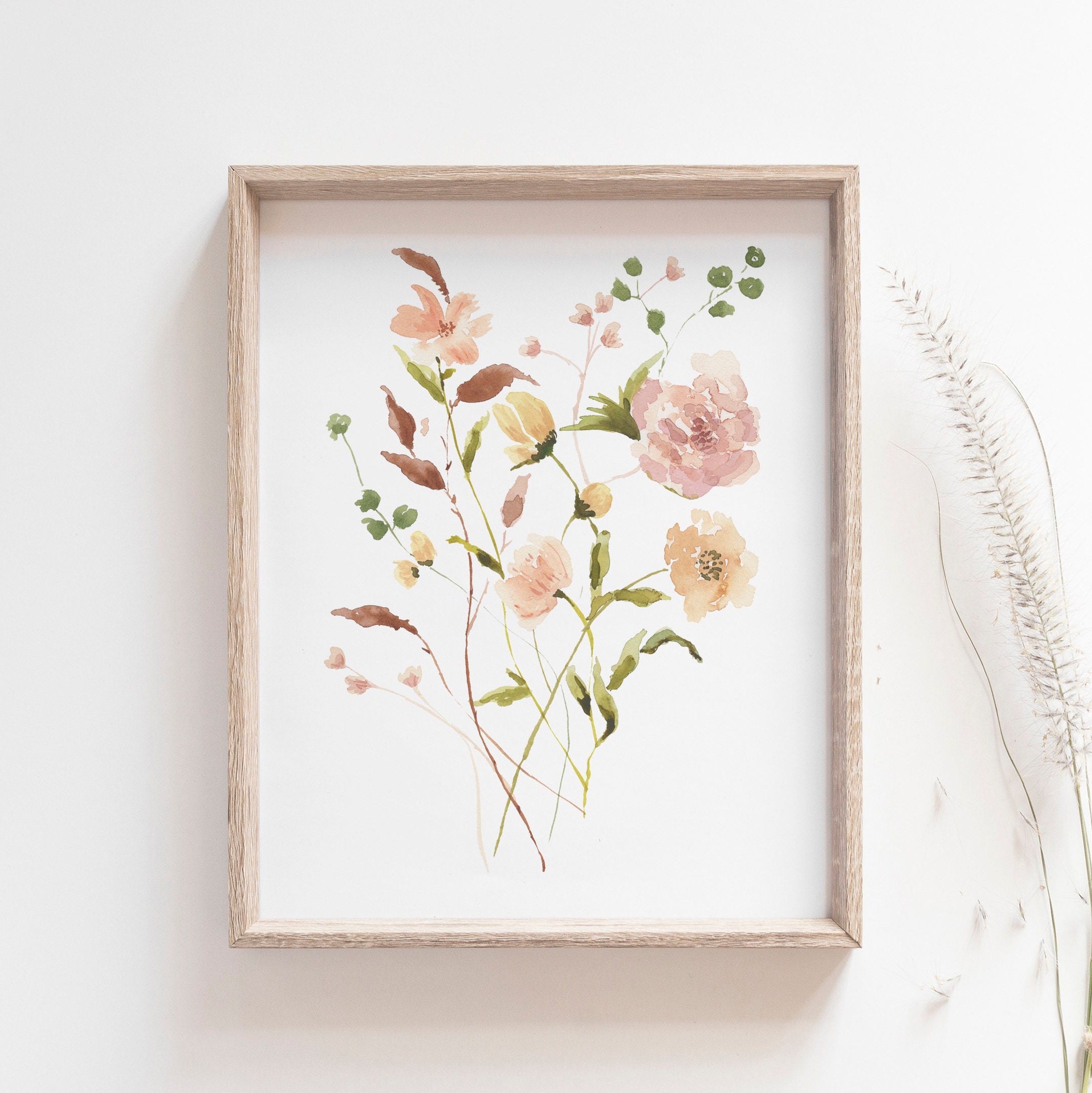 Baby Girl Nursery Wall Decor Floral Nursery Print Floral Etsy