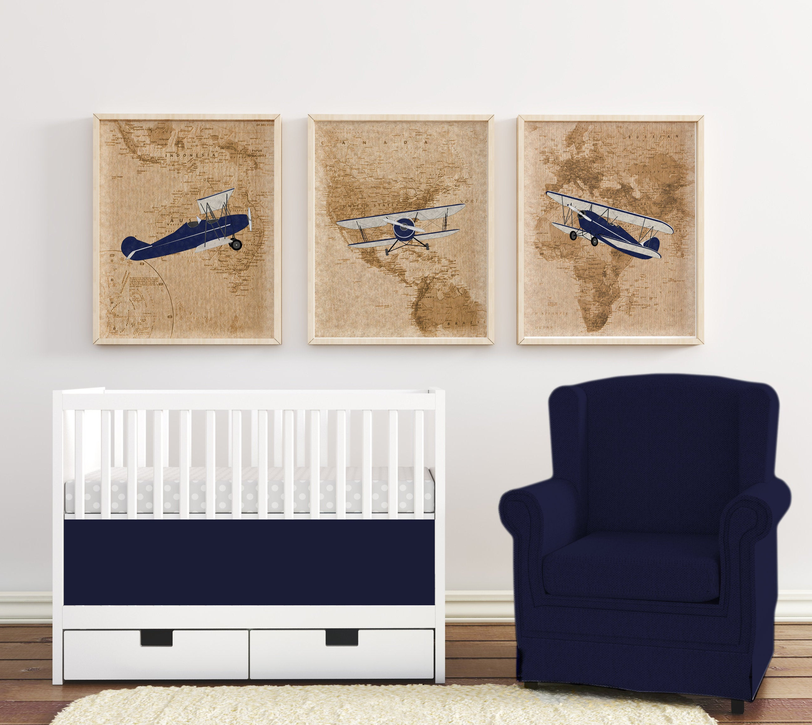 Airplane nursery decor airplane decor vintage airplane nursery Etsy