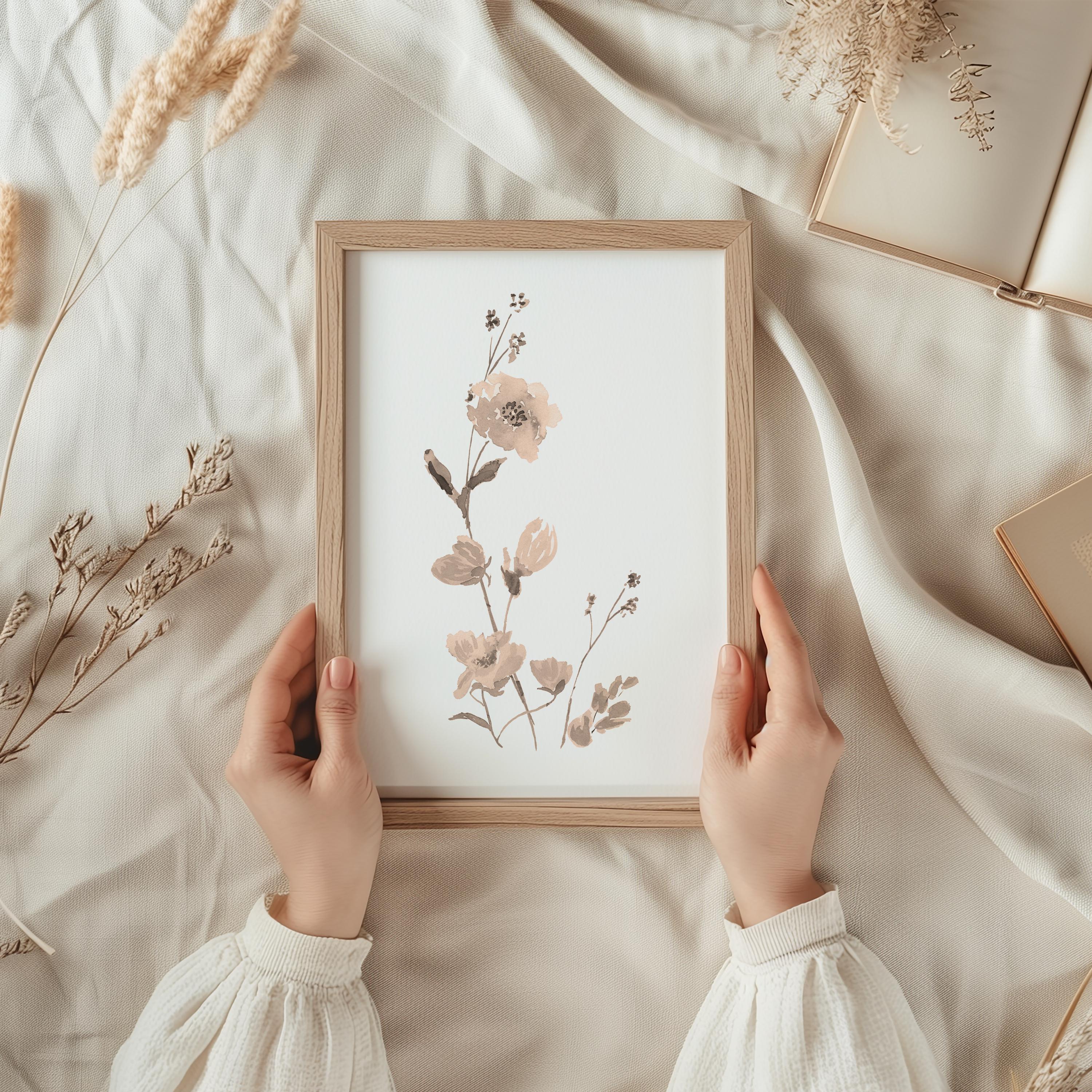 Baby Girl Nursery Wall Decor - Floral Nursery Print - Vintage Floral ...