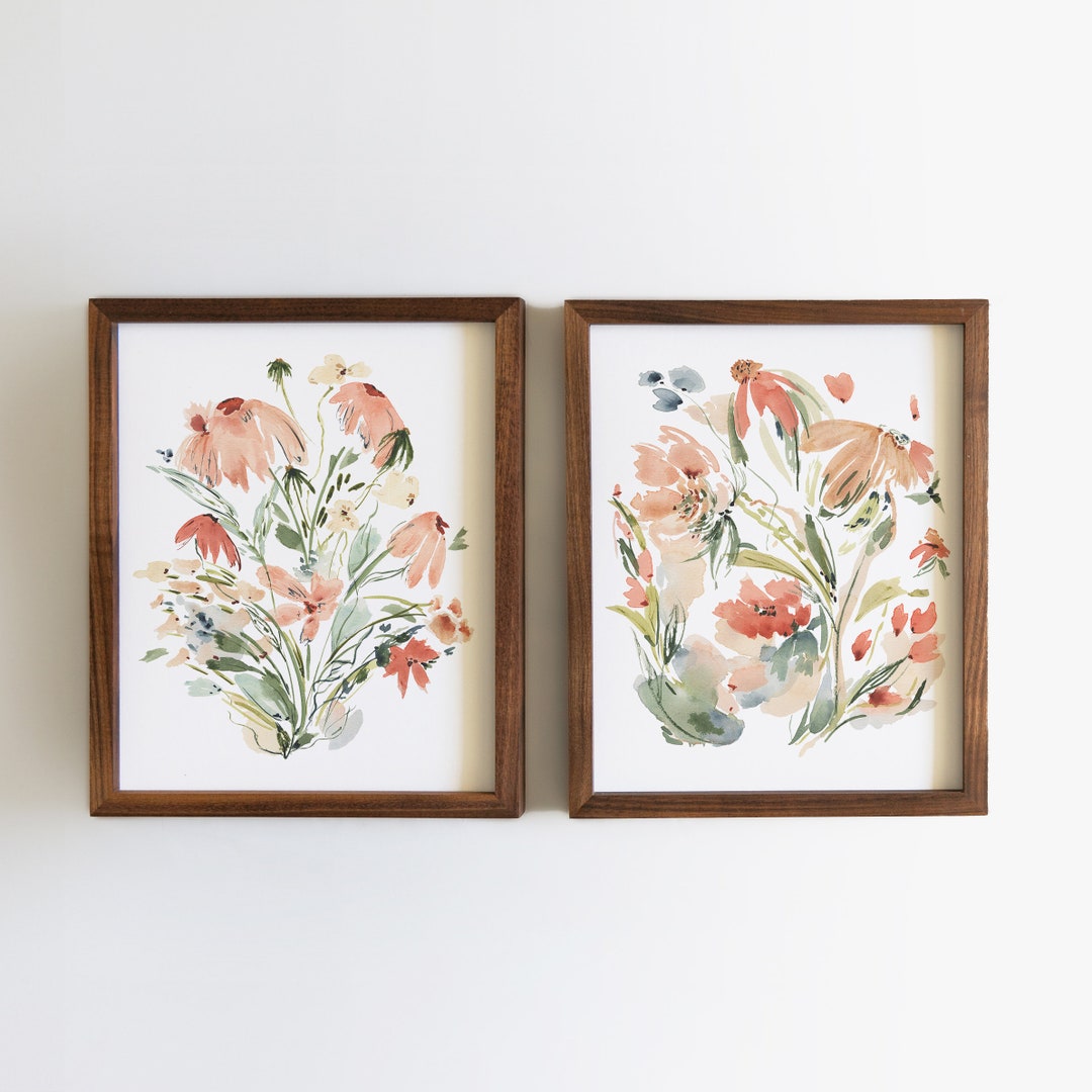Baby Girl Wildflower Nursery Decor - Floral Wall Art - Flower Nursery ...