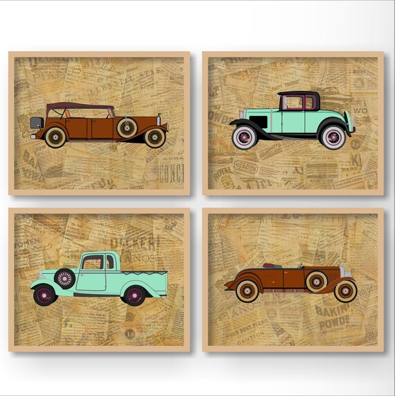 vintage car decor for nursery