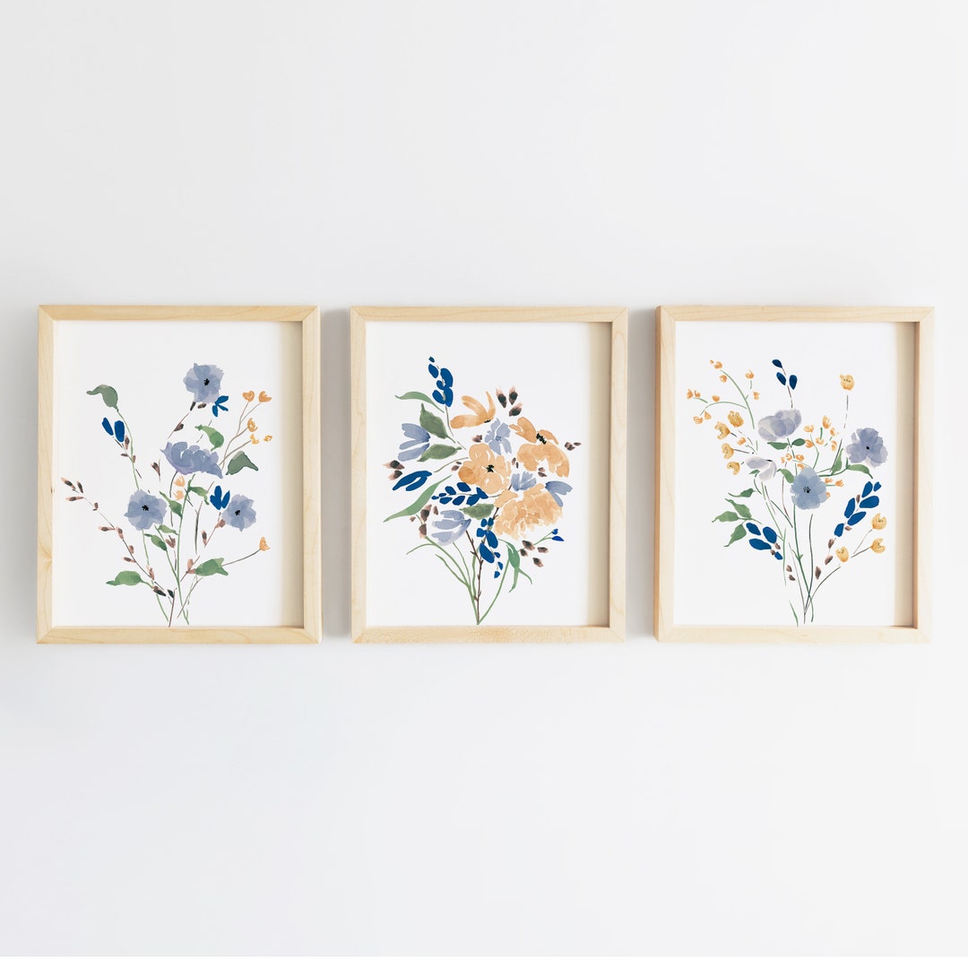 Baby Girl Wildflower Nursery Decor - Floral Wall Art - Flower Nursery ...
