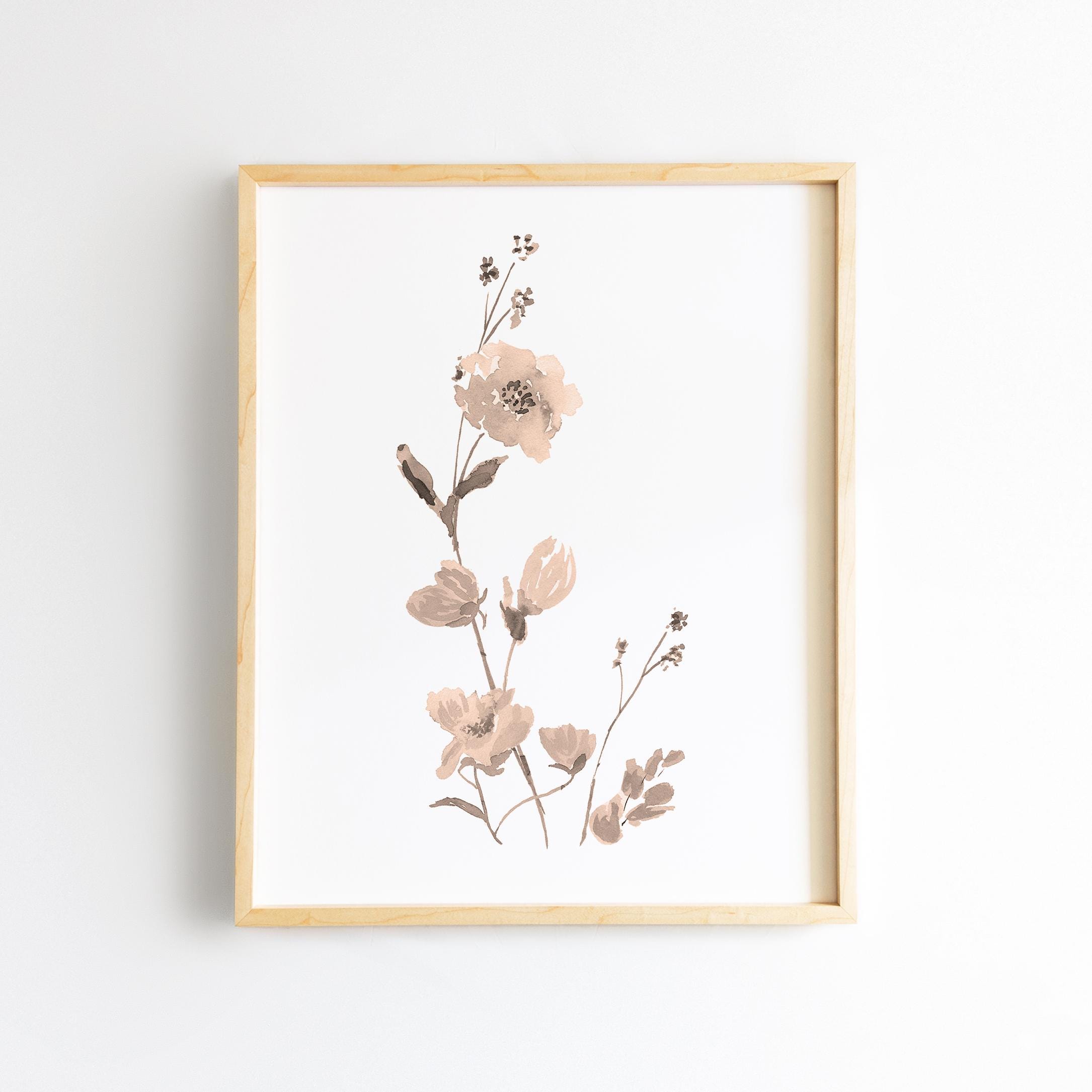 Baby Girl Nursery Wall Decor - Floral Nursery Print - Vintage Floral ...