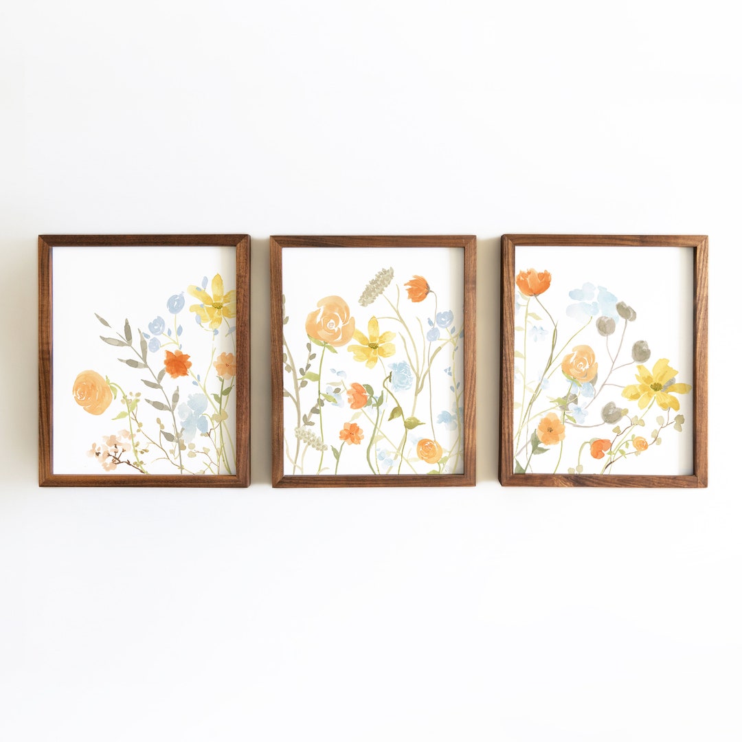 Baby Girl Wildflower Nursery Decor - Floral Wall Art - Flower Nursery ...