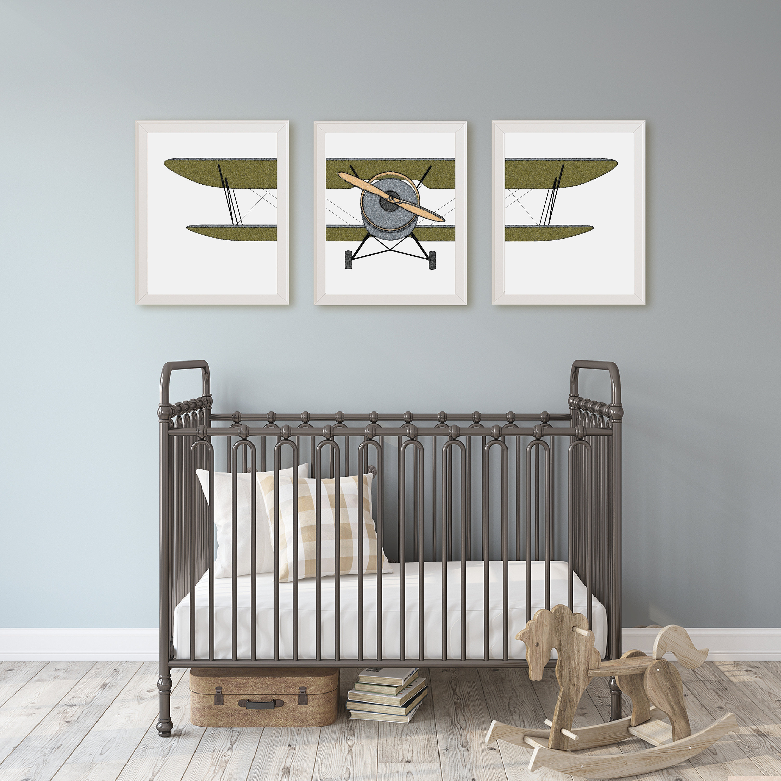 Airplane nursery prints Airplane nursery decor Boy nursery Etsy