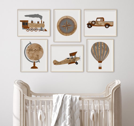 Vintage airplane nursery decor 2025