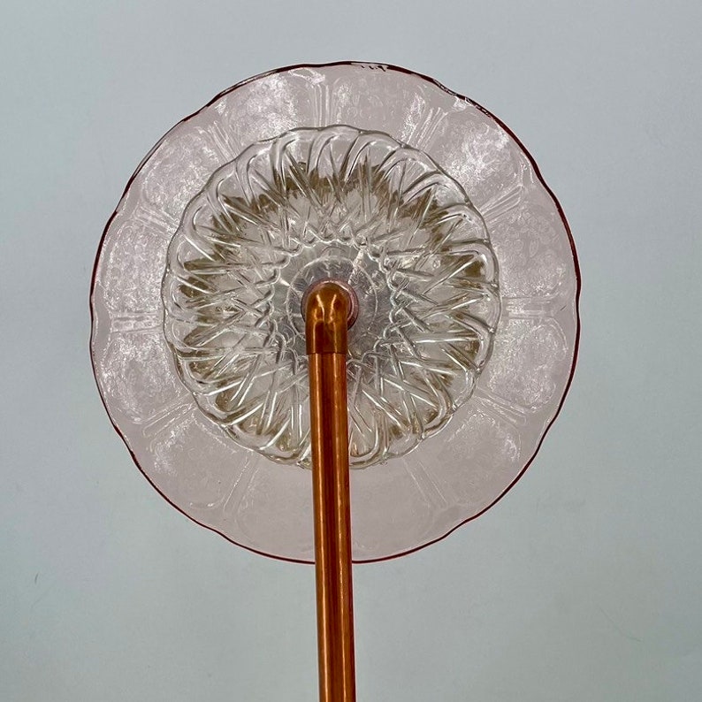 Handmade Glass Plate Flower Garden Art From Vintage Glassware Etsy