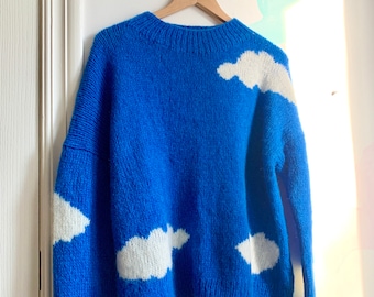 Oversized alpaca pullover, cozy sweater for women, cloud sweater handmade