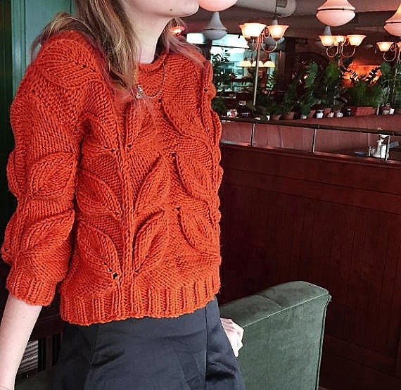 burnt orange sweater womens