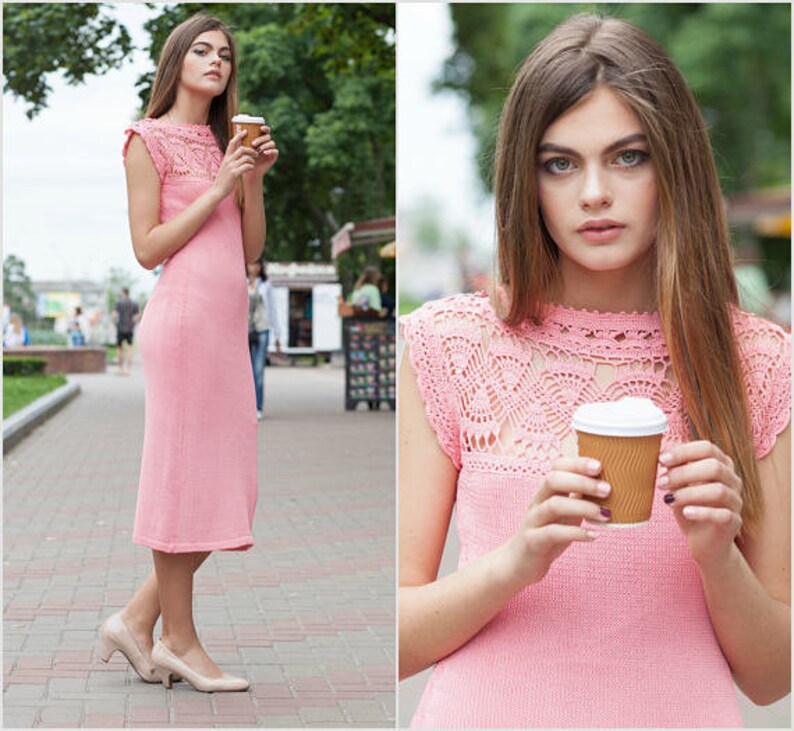 Pink Knit Bridesmaid Dresses