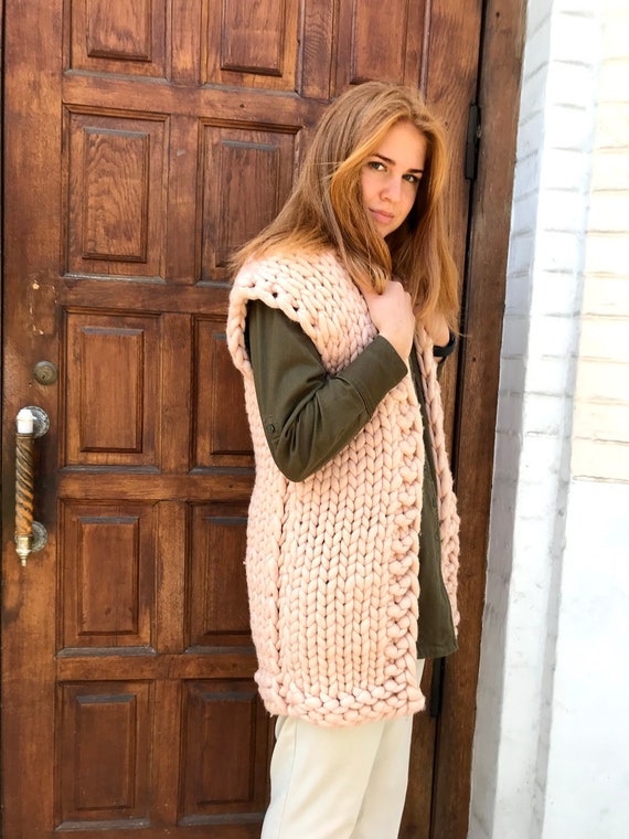 cable knit waistcoat