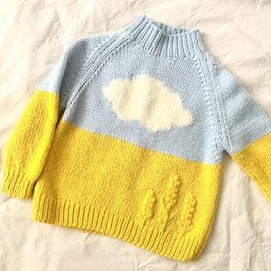 Merino wool pullover, cozy Ukrainian sweater , cloud sweater handmade for kids and adults