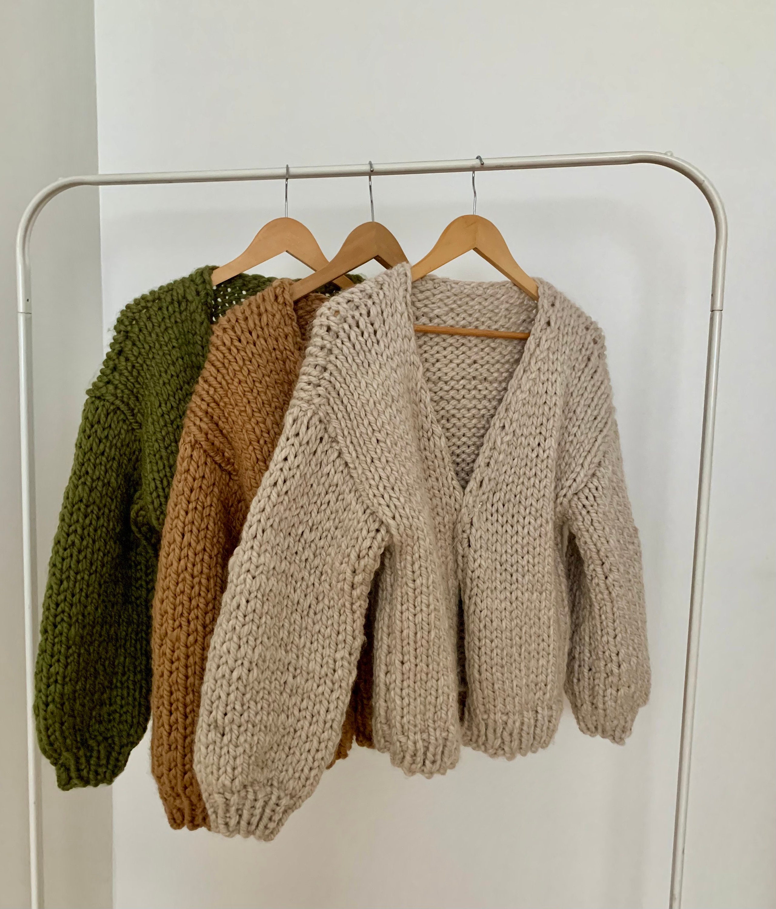 Chunky Cardigan Sweater Custom Made 