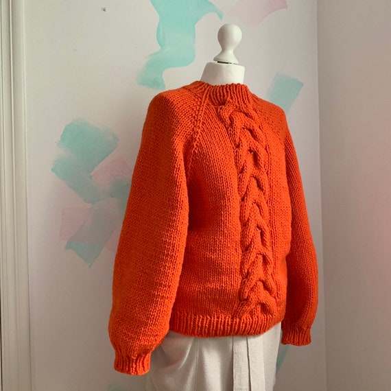 orange sweater womens
