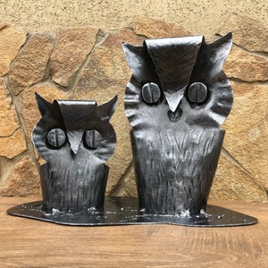 Metal owl, hand forged owl, owl sculpture, owl metal art, iron owl, owl decor, owl figurine, owl gifts, owl metal sculpture, metal bird, owl