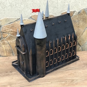 Caixa de correio de castelo, caixa de correio, caixa de correio personalizada, caixa de correio, caixa de cartão de casamento, gótico, castelo, castelo medieval, decoração de castelo, caixa de correio, caixa de correio