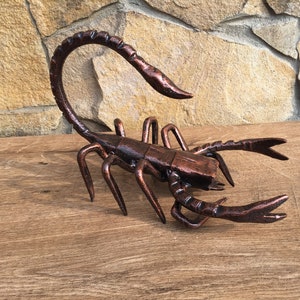 Metal scorpion, forged scorpion, scorpion figurine, arachnid sculpture, metal sculpture, metal statue, art object, metal insect, spider image 4