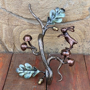 Door pull, rabbit, door handle, door, zoo, acorn, forest, wild nature, Christmas, animal, mushroom, anniversary, iron gift,steel gift,father