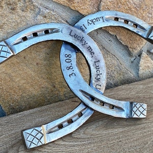 Entwined horseshoes, iron anniversary, iron horseshoe, 6th anniversary, iron anniversary gift, iron gift, steel anniversary, horseshoe