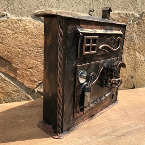 Cassetta postale, cassetta postale in metallo forgiato, cassetta postale, cassetta delle lettere, posta reale, cassetta per partecipazioni di nozze, cassetta postale di grandi dimensioni, cassetta postale con serratura, cassetta postale inglese