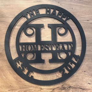 Segno monogramma, segno nome, famiglia stabilita, segno monogramma familiare, gancio per porta, segno cognome, ghirlanda porta, segno personalizzato, cognome, monogramma