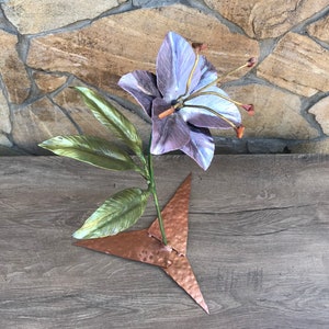 Lily, iron flower, iron anniversary gift, iron lily, 6th anniversary, iron gift for her, Mother&#39;s day, 6 year anniversary, her birthday gift
