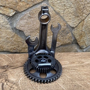 Visitenkartenhalter, Ständer für Handy, Smartphone Halter, Handyhalter, Steampunk,industriell,Eisen Geschenk,Geburtstag,Jubiläum
