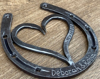 Iron horseshoe, 6th anniversary gift, iron anniversary, iron anniversary gift, iron gift, 6th anniversary, iron heart, iron gift, horseshoe