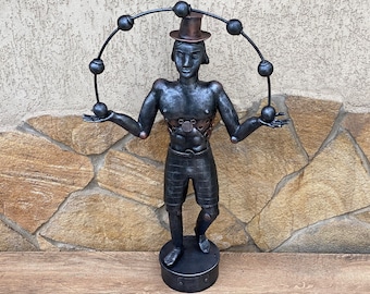 Steampunk metal sculpture, steampunk figurine, junk art, steampunk art, industrial art, steampunk gift,steam punk,steampunk,industrial decor