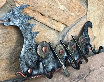 Wall hanger, viking ship, wall hook, wall rack, viking furniture, viking reenactment, drakkar, odin, viking life, valkyrie, replica,medieval