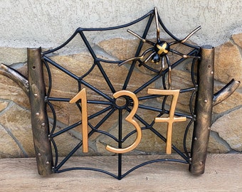 Custom house number, outdoor house number plaque, house numbers, house number sign, house numbers plate, outdoor house signs,craftsman plate