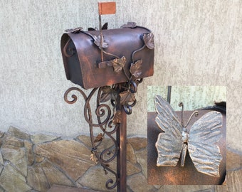 Mailbox post, post box, mailbox, lock box, letter box, mail box, mailboxes, custom mailbox, art objects, mailbox decal, yard art, great gift