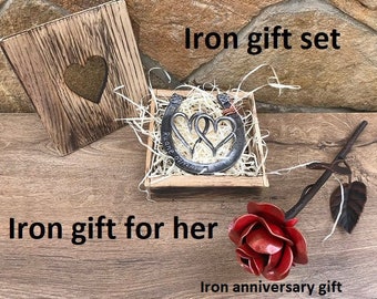 Iron gift for her, iron anniversary, 6th anniversary gift, iron gift, 6th anniversary gift for her,iron rose,iron horseshoe,anniversary gift