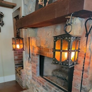Fireplace lamp, sconce, light fixture, fireplace, fire poker, fire pit, wall sconce, birthday, Christmas, mens gift,fireplace decor,firewood