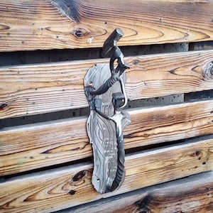 Door handle, door pull, barn door handle, barn door pull, industrial decor, steampunk decor, iron gift, railroad spike, railway, Christmas