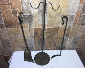 Fire Poker And Fireplace Shovel Set Fireplace Tools Fire Etsy
