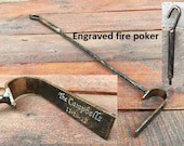 Fire poker, hand forged fire poker, fireplace, fireside, wrought iron poker, fire tool, log burner, fire pit, hearth, fire set,gift for him