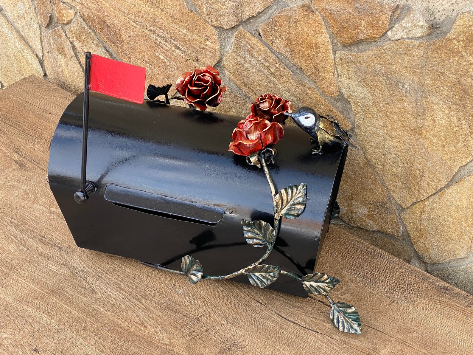 Post box lock box mail box mailbox iron gift house Etsy