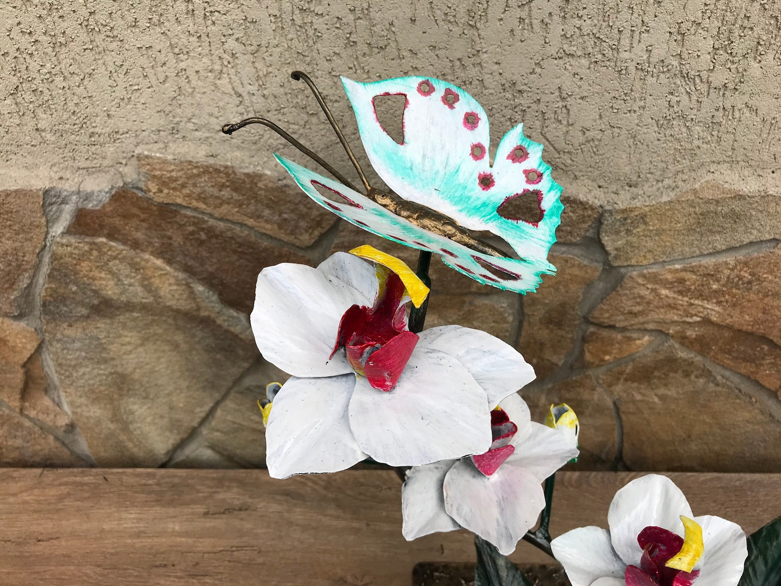 Metal Orchid Hand Orchid Orchid Gift Orchid Stand Etsy