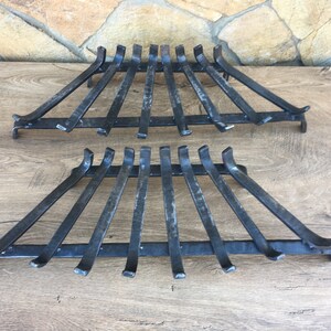 Fireplace grate, log grate, fire grate, hearth, wood holder, fireplace hearth, wood stove rack, fireplace rack, log basket, rustic decor image 9