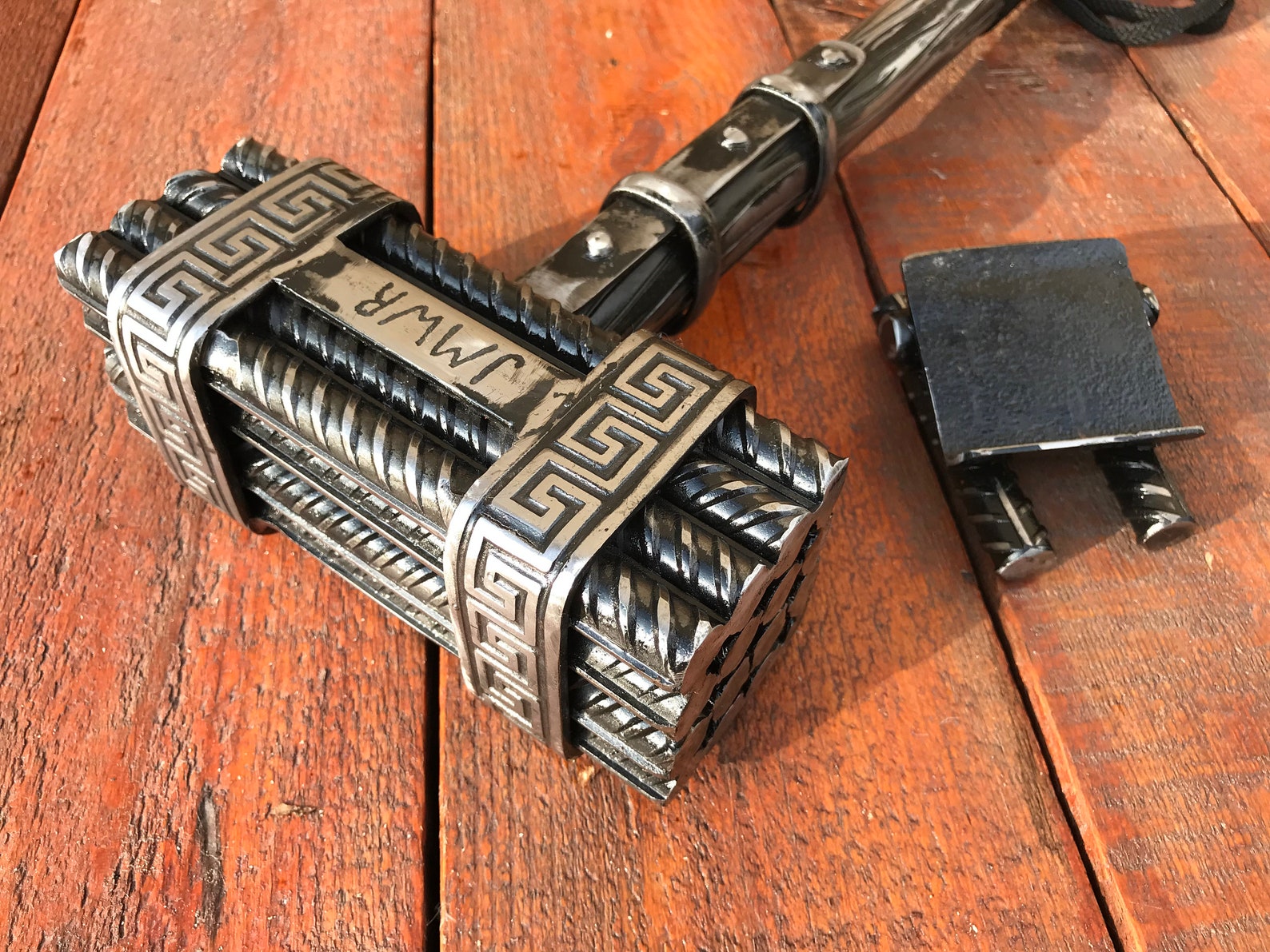 Hammer Unique Hammer Rebar Art Viking Tools Rebar Etsy