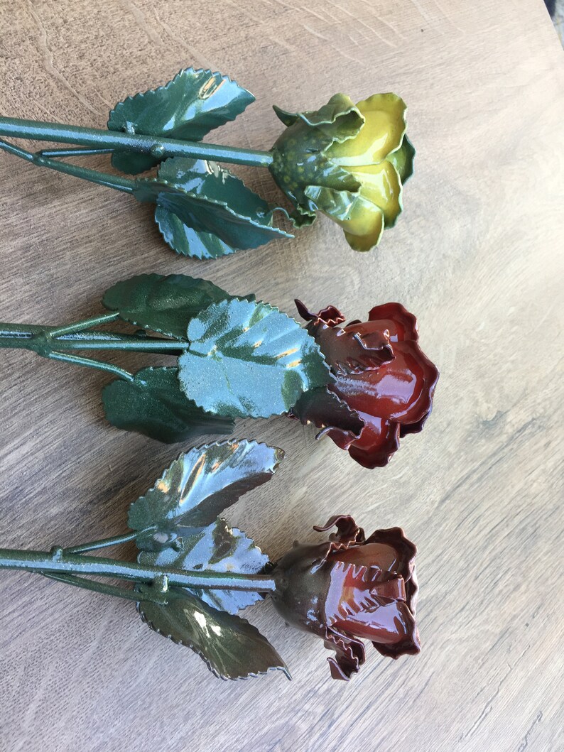 6th Anniversary Gift Iron Rose Iron Anniversary Iron Gift Etsy