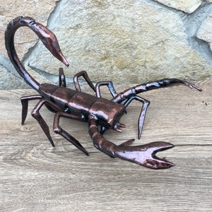 Metal scorpion, forged scorpion, scorpion figurine, arachnid sculpture, metal sculpture, metal statue, art object, metal insect, spider image 2