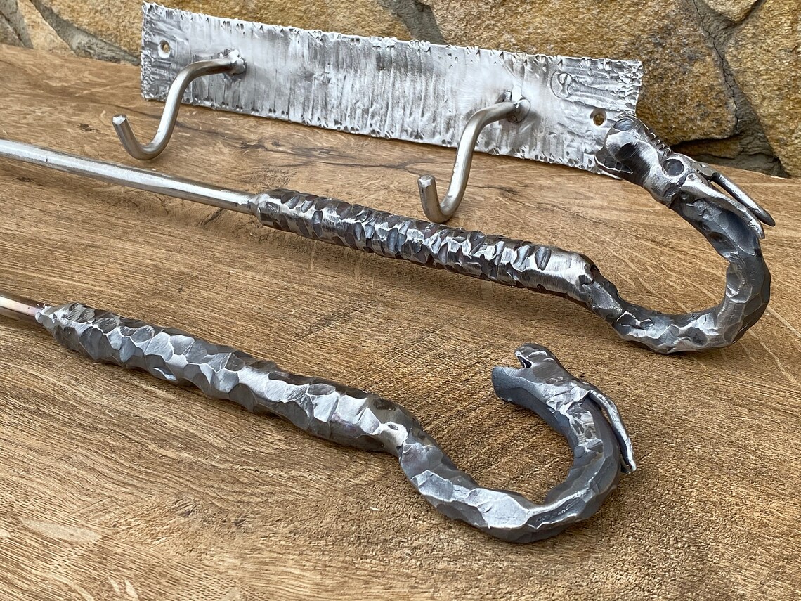 Stainless Steel Fire Poker Fire Poker Shovel Hook BBQ Etsy