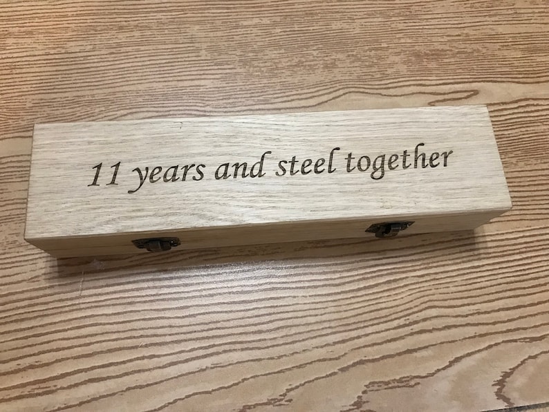 Steel Anniversary Gifts For Him Steel ts for him 11th anniversary engraved steel t